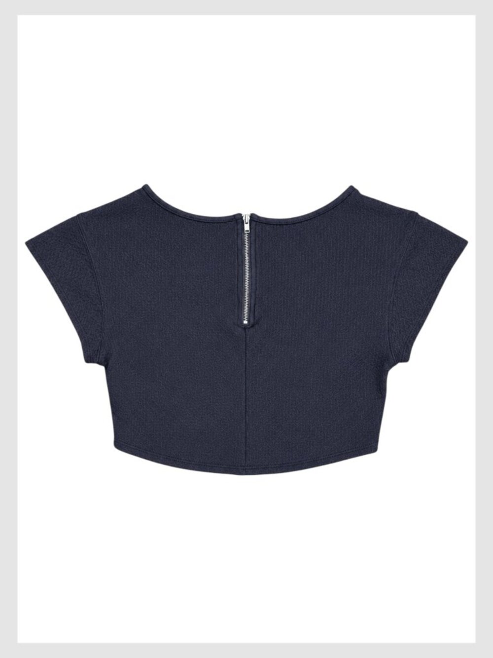 Bebe Crop Top Charcoal Gray Fitted Stretch Knit XS - Picture 4 of 8